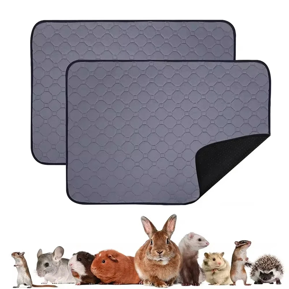 Guinea Pig Cage Lining Washable Guinea Pig Skin Pad Reusable and Non slip Urinary Pad for Guinea Pig Cat Dog Bed small animal