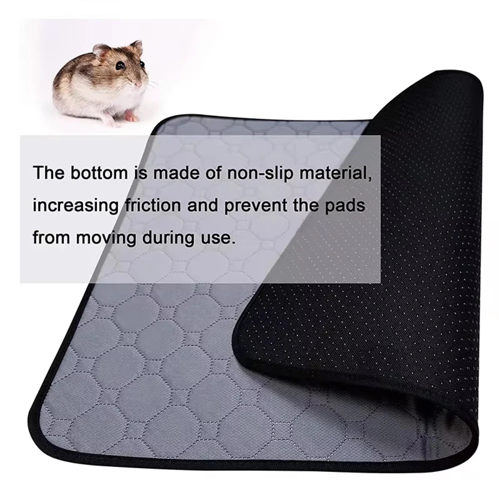 Guinea Pig Cage Lining Washable Guinea Pig Skin Pad Reusable and Non slip Urinary Pad for Guinea Pig Cat Dog Bed small animal