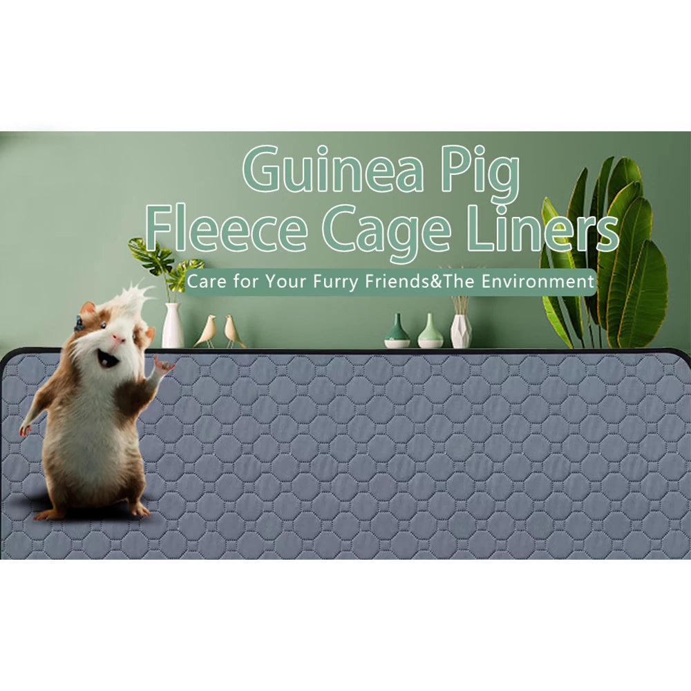 Guinea Pig Cage Lining Washable Guinea Pig Skin Pad Reusable and Non slip Urinary Pad for Guinea Pig Cat Dog Bed small animal